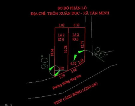 Bán đất 87m² ngang 5m giá 2.17 tỷ tại Xã Tân Minh Huyện Sóc Sơn
