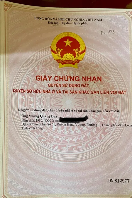 Bán 2 nền p1 Vĩnh Long , mỗi nền 5x25m