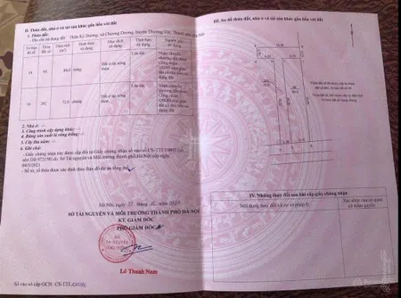 Bán lô góc 4 mặt thoáng xã chương dương thường tín