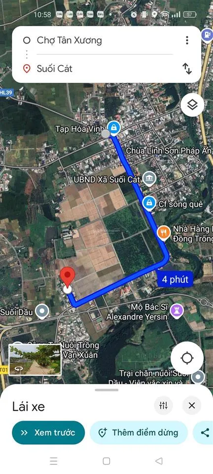 Bán đất gần chợ tân xương suối cát