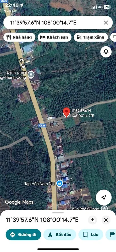 Chính chủ cần bán gấp lô đất nền giá rẻ có thổ cư xã tân thượng huyện di linh