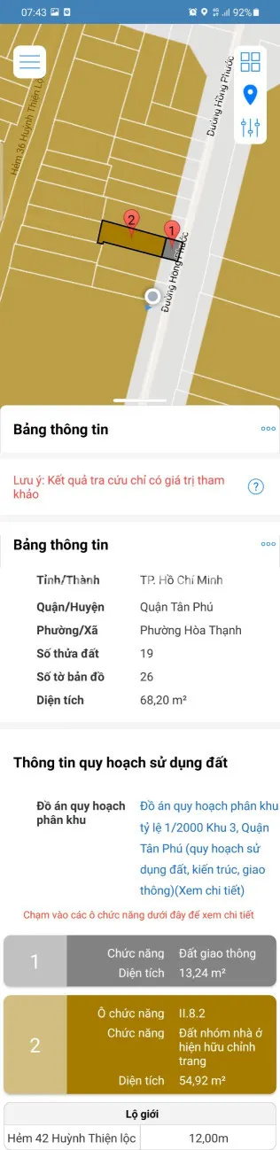 Bán nhà mặt tiền Tân Phú dưới 9 tỷ