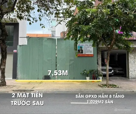 Bán khuôn đất 2MT Nguyễn Đình Chiểu, phường 5 quận 3, DT 7,53 x 23,99m, KC hầm 8 (Tin Hết Hạn)