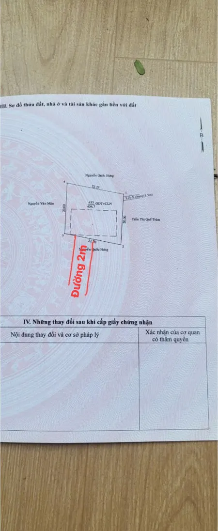 ( ĐÃ BÁN) Bán đất 434.7m² ngang 20m giá 3 tỷ tại Phường Chánh Mỹ 0815422197