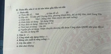 Đất thổ cư gần đường 5 chính chủ