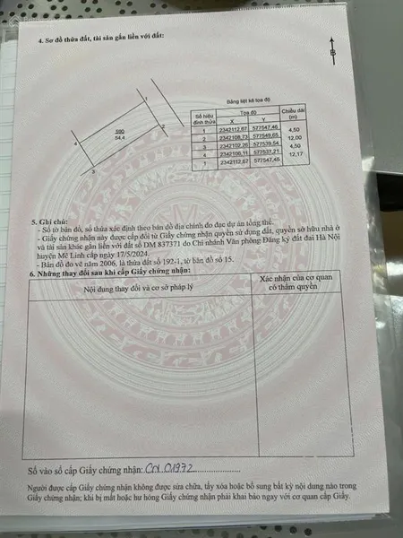 Lô đất đẹp giá nhỉnh 30tr giá đầu tư xã mê linh trung tâm mới của huyện mê linh