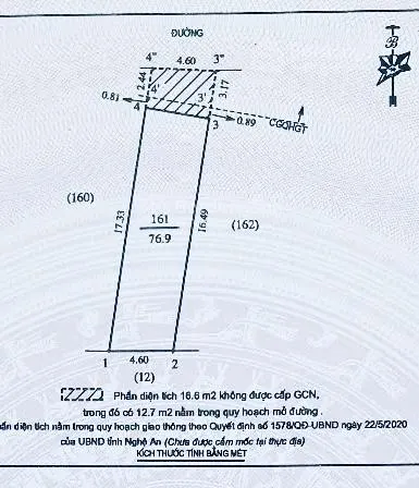 Bán đất khối 2 vinh tân đường quy hoạch 24m