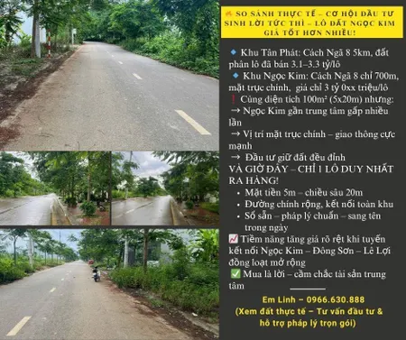 So với đất Tân Phát 5km giá 3.2 tỷ – thì đây là món hời thật sự!
Lô đất mặt trục chính Ngọc Kim – cách Ngã 8 chỉ 700m – giá chỉ 3 tỷ 0xx