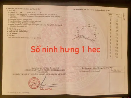 Đất vườn Ninh Hưng - Ninh Hoà