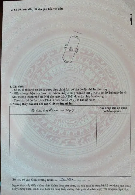 Bán đất Lương Quy Thư Lâm 59m2 MT4.8m full thổ cư giá nhỉnh 4 tỷ