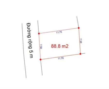 Bán đất 88.8m² ngang 7.58m giá 3.3 tỷ tại Xã Phù Lỗ Huyện Sóc Sơn