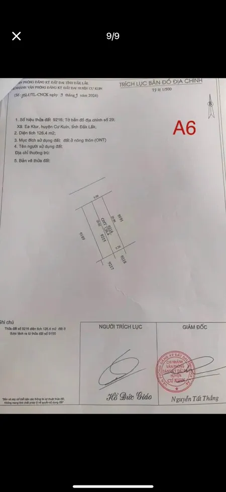 Bán đất 125m² tại Xã Ea Ktur Huyện Cư Kuin
