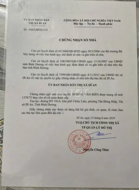 Nhà Đất Tân Đông Hiệp Dĩ An Bình Dương