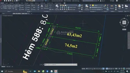 Bán thổ cư 150m2 (8.5x18) ngay tên lửa giáp quận 6 mặt tiền đường