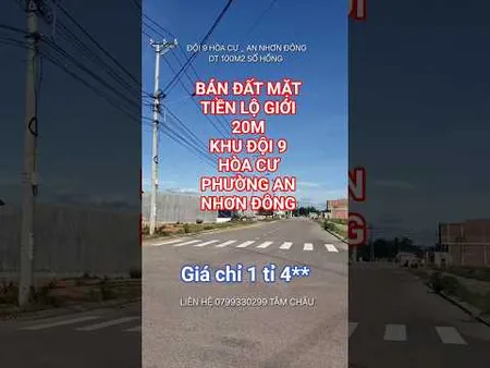 ️Bán đất Đội 9 Hòa Cư Phường Nhơn Hưng (P.An Nhơn Đông) DT 100m² Giá 1 tỉ 470