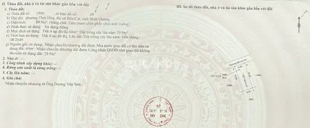BÁN ĐẤT KẾ BÊN KHU ĐÔ THỊ THỊNH GIA VÀ KHU TDC BECAMEX