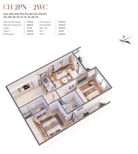 Căn hộ 2pn được mua nhiều nhất tại vic grand square việt trì chỉ 2 5 tỷ (Tin Hết Hạn)
