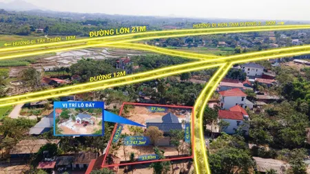 Bán lô 1747.3 m2 đất nghỉ dưỡng kèm biệt thự nhà vườn thổ cư 400m2 tại tam đảo (Tin Hết Hạn)