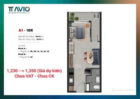 Căn Hộ Nhật Bản TT AVIO giá 1,23 Tỷ (chưa VAT) - Thanh Toán Đàm Phán - CK 2%-7% (Tin Hết Hạn)