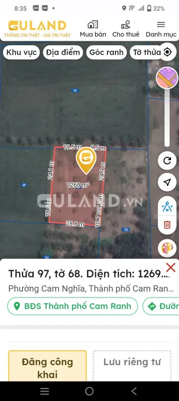 BÁN ĐẤT VƯỜN DỪA