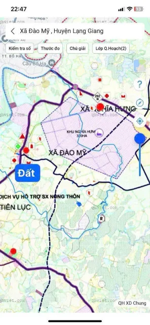 Bán đất 90m² ngang 5m giá 1.8 tỷ tại Xã Đào Mỹ Huyện Lạng Giang