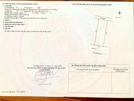 Bán lô đất mt nguyễn đức an sát hồ nghinh, dt 75m2, ngang 5m đường 7m5