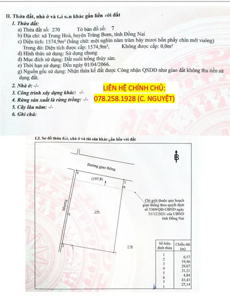 Chính Chủ Bán Đất + Nhà Đẹp – 2 Mặt Tiền – Gần Ql1a – Trung Hòa, Trảng Bom – Chỉ 15 Tỷ