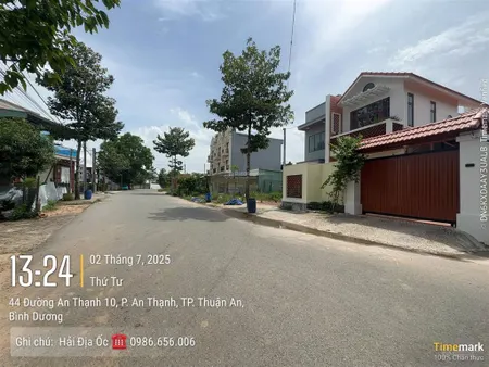 Đất mặt tiền đường an thạnh 10 đường nhựa 8m diện tích 5x23 ( thổ cư 60m )