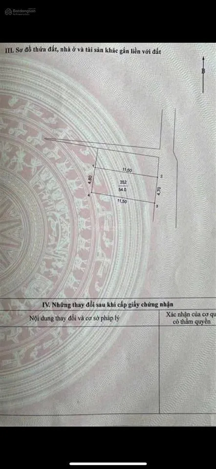 Bán đất quán gánh 54m2, 4,95 tỷ, thường tín, hà nội siêu hot