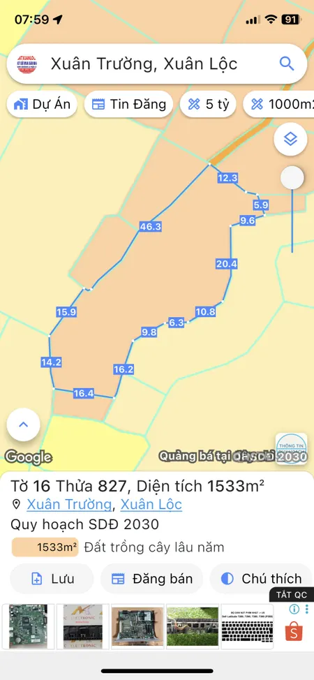 Bán đất 3000m² giá 2.2 tỷ Xã Xuân Lộc