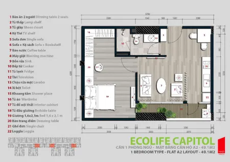 Qũy căn bán căn(123 ngủ 2wc ), nhà đẹp, nội thất xịn, sẵn sổ đỏ tại tòa ecolife tú 0981 960 ***