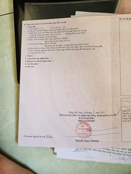Bán 214m2 tho cu giá rẻ