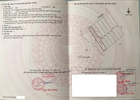 Chính chủ cần bán đất thổ cư, diện tích 176m2 có 82m2 thổ cư, tại xã lộc ngãi, huyện bảo lâm