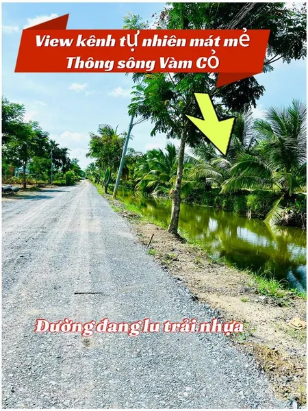 Thanh lý 3 nền view kênh tự nhiên đối diện kđt an nông 7 đức hòa rẻ hơn khu vực