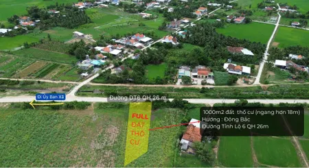 0763615365 Bán đất 1000m² giá 1.75 tỷ Xã Hòa Trí