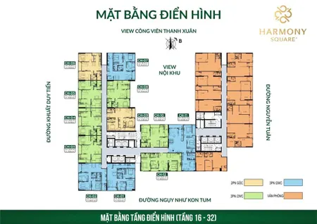Quỹ căn chuyển nhượng dự án harmony square. căn 2pn 75m2 từ 4,7 5,2 tỷ, 3pn 91m2 từ 6 6,9 tỷ
