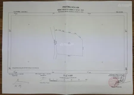 Cần bán 1055m2 quy hoạch mt đường 27m gần cc phước lý, phường hòa an, quận cẩm lệ, đà nẵng, 12.5 tỷ