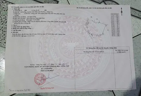 Siêu đất sào 80 m2 mặt tiền giá 5 tỷ 450 triệu tại bà rịa vũng tàu