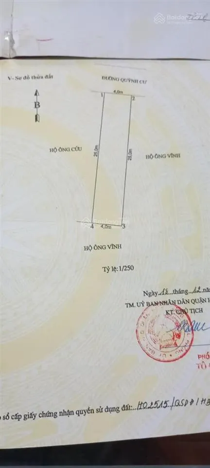 Bán lô đất 100m2 mặt đường quỳnh cư, hùng vương, hồng bàng, hải phòng