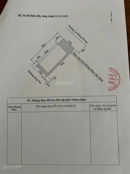 Chỉ 57 tỷ sở hữu ngay 360m2 đất mặt đường lê hồng phong, phường đằng lâm, quận hải an