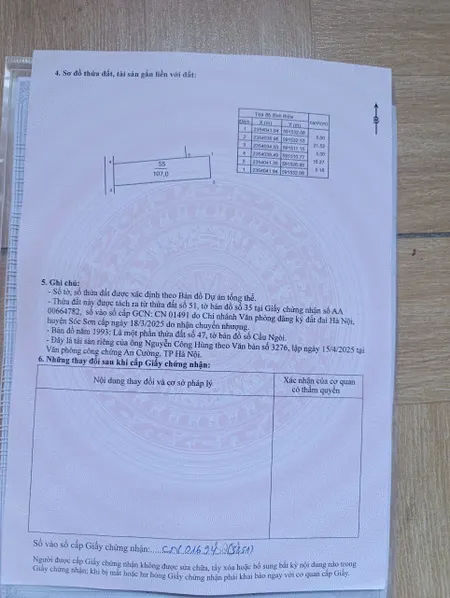 Bán đất 107m² ngang 5m giá 1.92 tỷ Xã Sóc Sơn