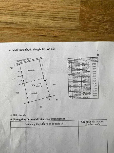 Bán đất 4944m² giá 3.8 tỷ Phường Tân An