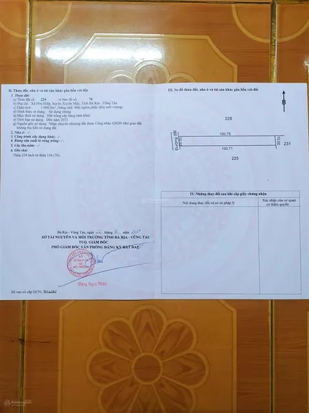 Cần bán 2 lô đất sổ hồng riêng tại xã hòa hiệp, xuyên mộc, bà rịa vũng tàu. 750tr/lô thương lượng