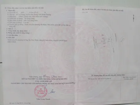 Bán đất 100m² ngang 5m giá 940 triệu Phường Bến Cát