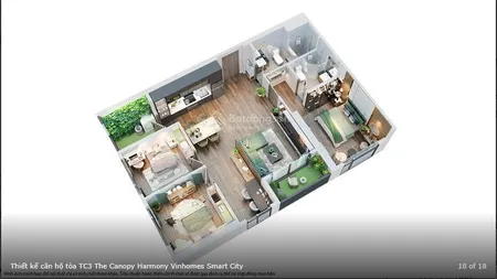 Chính chủ cần bán căn 3pn 80m2, toà tc2 tầng 1512.giá chỉ 5.2 tỷ bao phí,the canopy residences