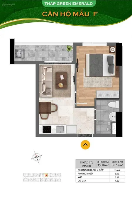 Chính chủ bán căn 1 phòng ngủ kđt bcons city giá 1tỷ750tr có sẵn cam kết thuê 9tr/tháng trong 2 năm