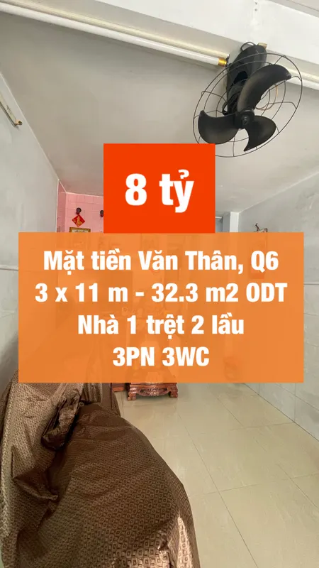 Mặt tiền Văn Thân chỉ 8 tỷ