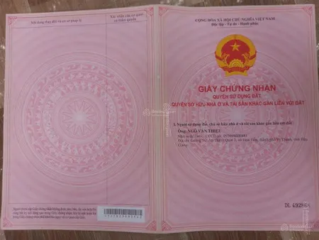 Bán đất mặt tiền lộ nhựa ấp thạnh xuân, xã hoả tiển, tp vị thanh, hậu giang