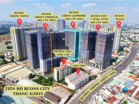 Chính chủ gửi bán căn nhà phố bcons mặt tiền thống nhất, dt 92m2. giá bán 12.5 tỷ. đẹp nhất bcons
