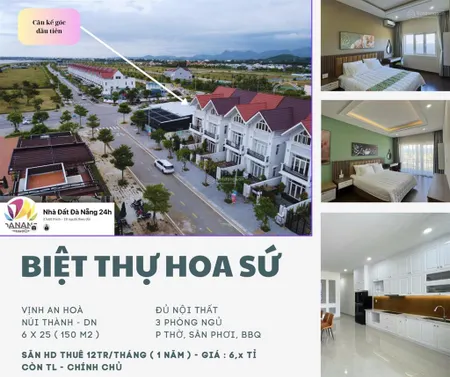 Chính chủ bán biệt thự hoa sứ đầy đủ nội thất có sẵn hd thuê 12/tháng